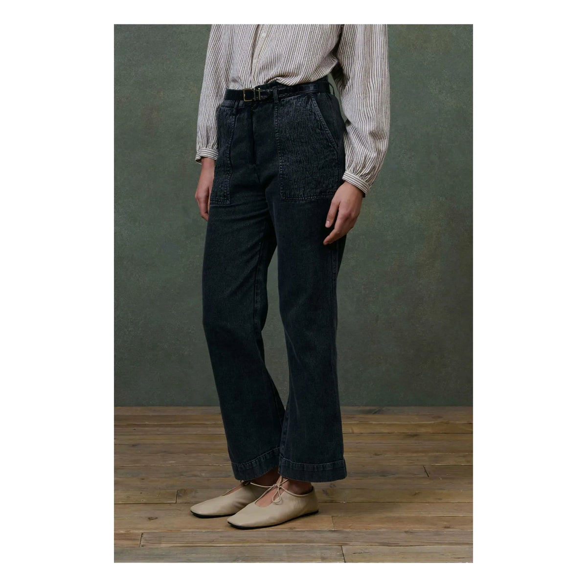 Louise Misha - Arlovie Organic Cotton Trousers - Women's Collection | Coal