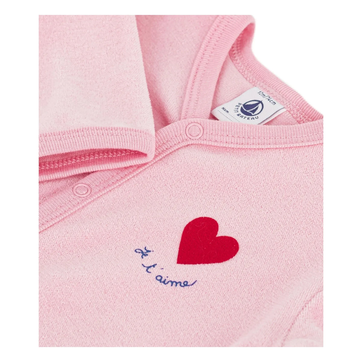 Petit Bateau - Sleep Goodnight Pajama Velvet Heart Organic Cotton | Pink