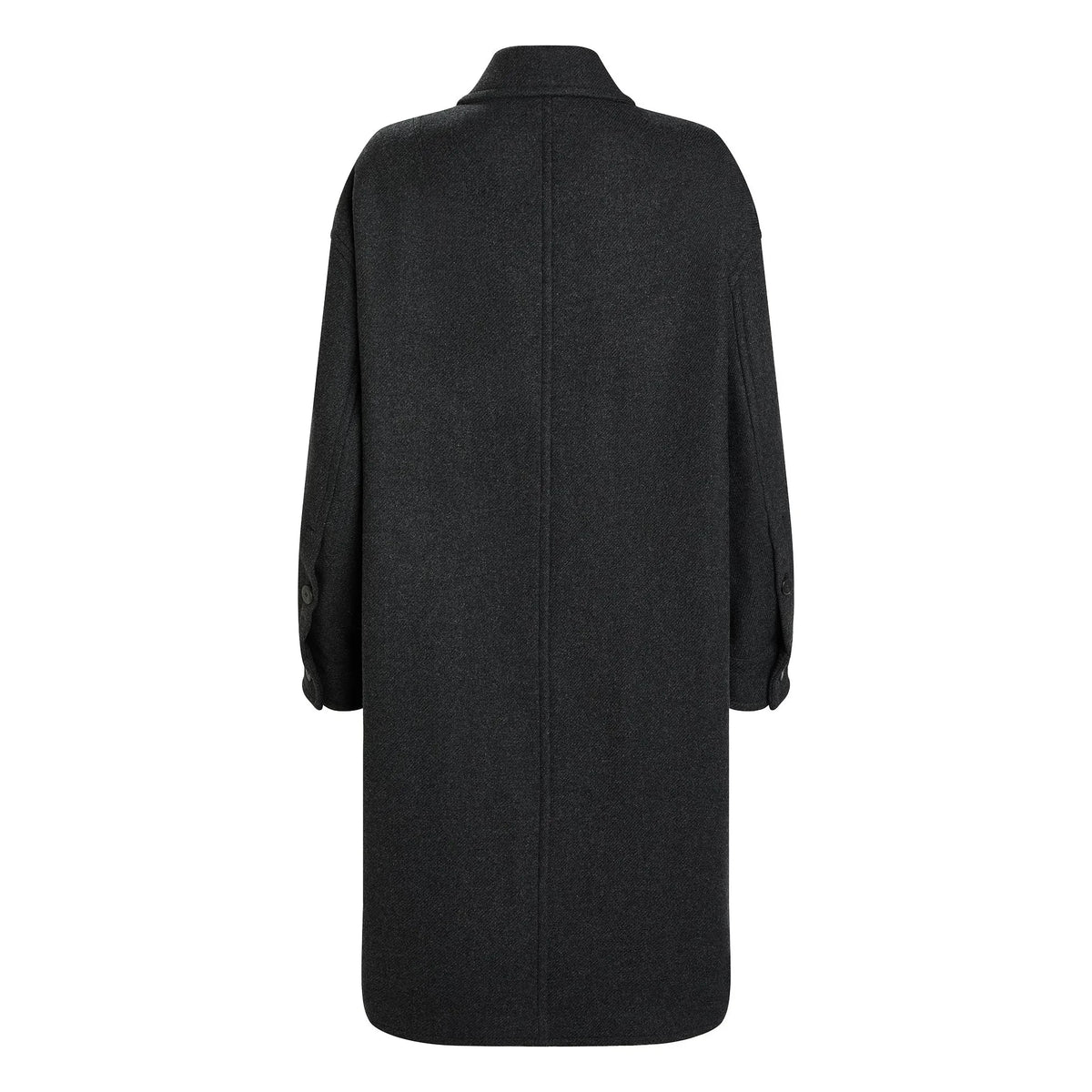 Pomandère - Long Felt Wool Coat | Charcoal Grey