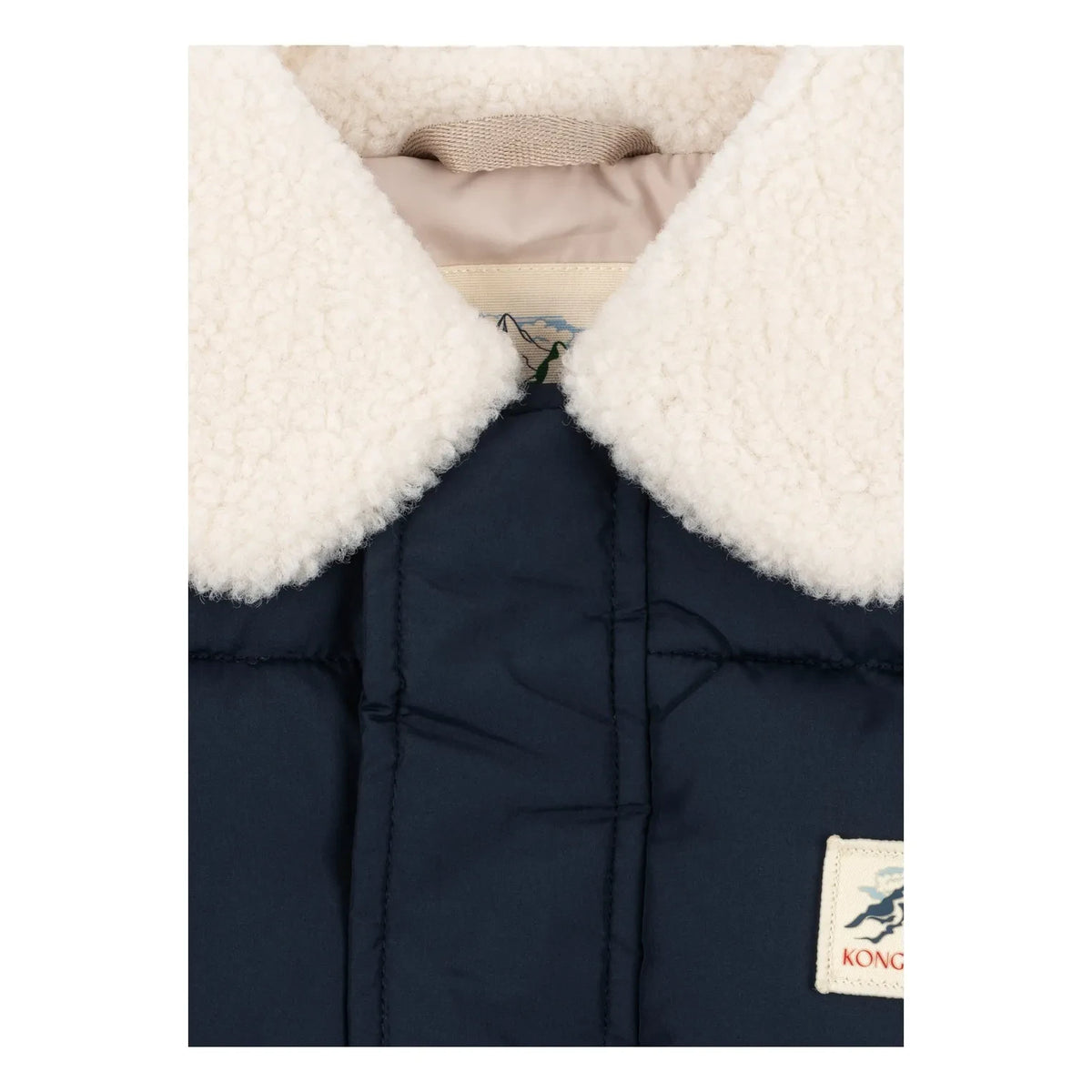 Konges Sløjd - Alpi Padded Coat with Sherpa Collar Detail | Night Blue