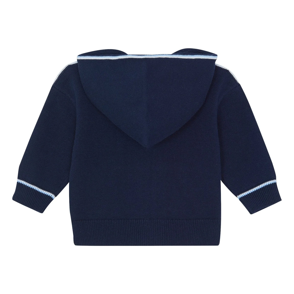 Tartine et Chocolat - Zip-up Contrast Striped Sweatshirt | Navy Blue