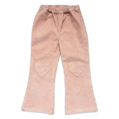 Louis Louise - Holly Fitted Velvet Heart Pants | Blush Pink