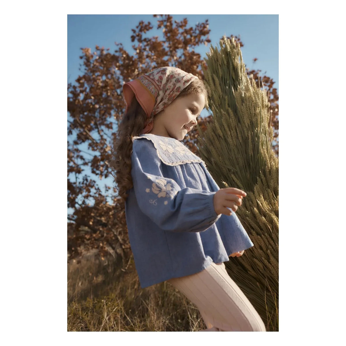 Louise Misha - Henrietta organic cotton blouse | Mavi