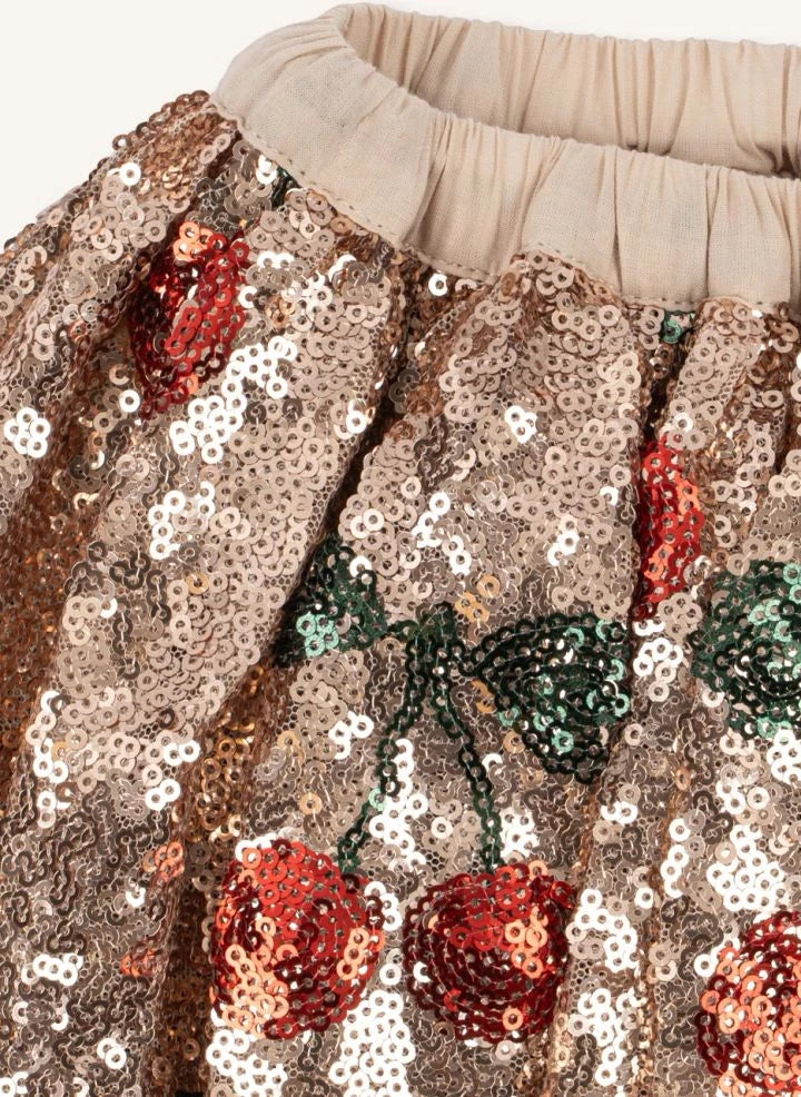 Konges Sløjd - Starla Cherry Sequin-Embellished Skirt | Gold