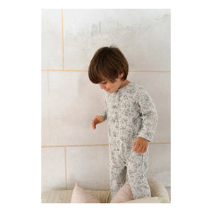Risu Risu - Cosi Organic Cotton Gauze Floral Pajamas | Blue