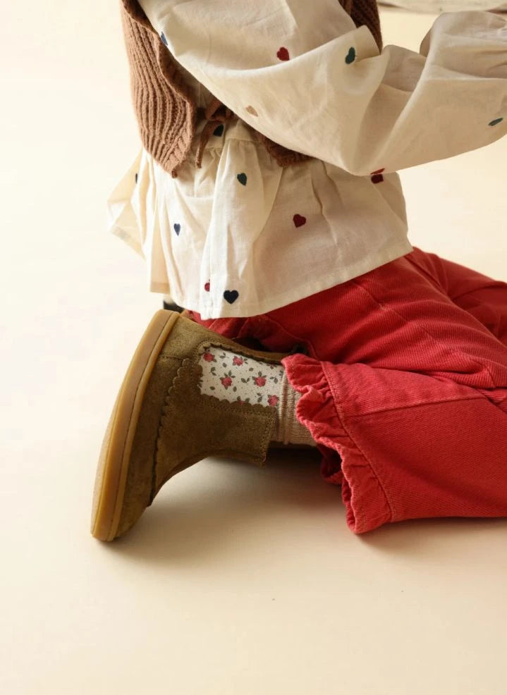 Lazare - Isaure Fleurs Boots | Khaki brown