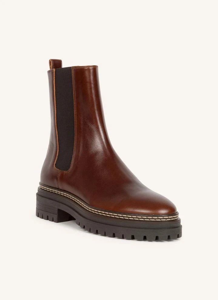 Bobbies - Clover Leather Boots | Amber