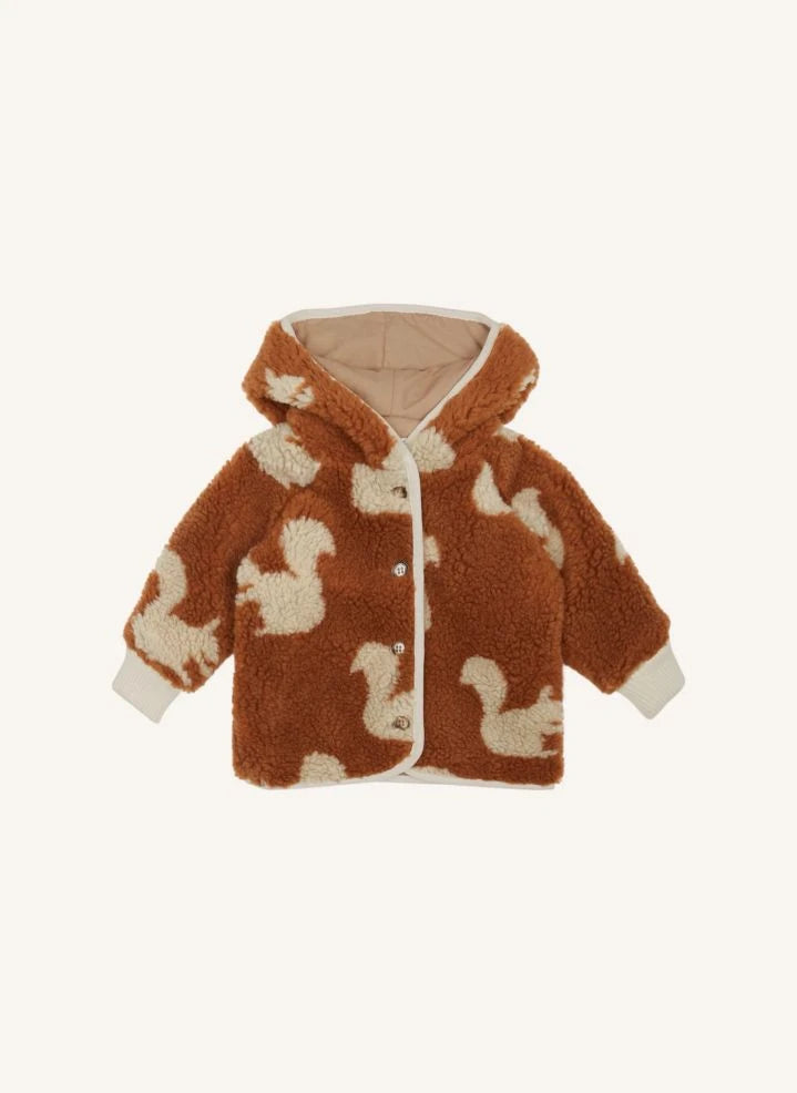 Emile et Ida - Baby Squirrels Sherpa Coat | Brown