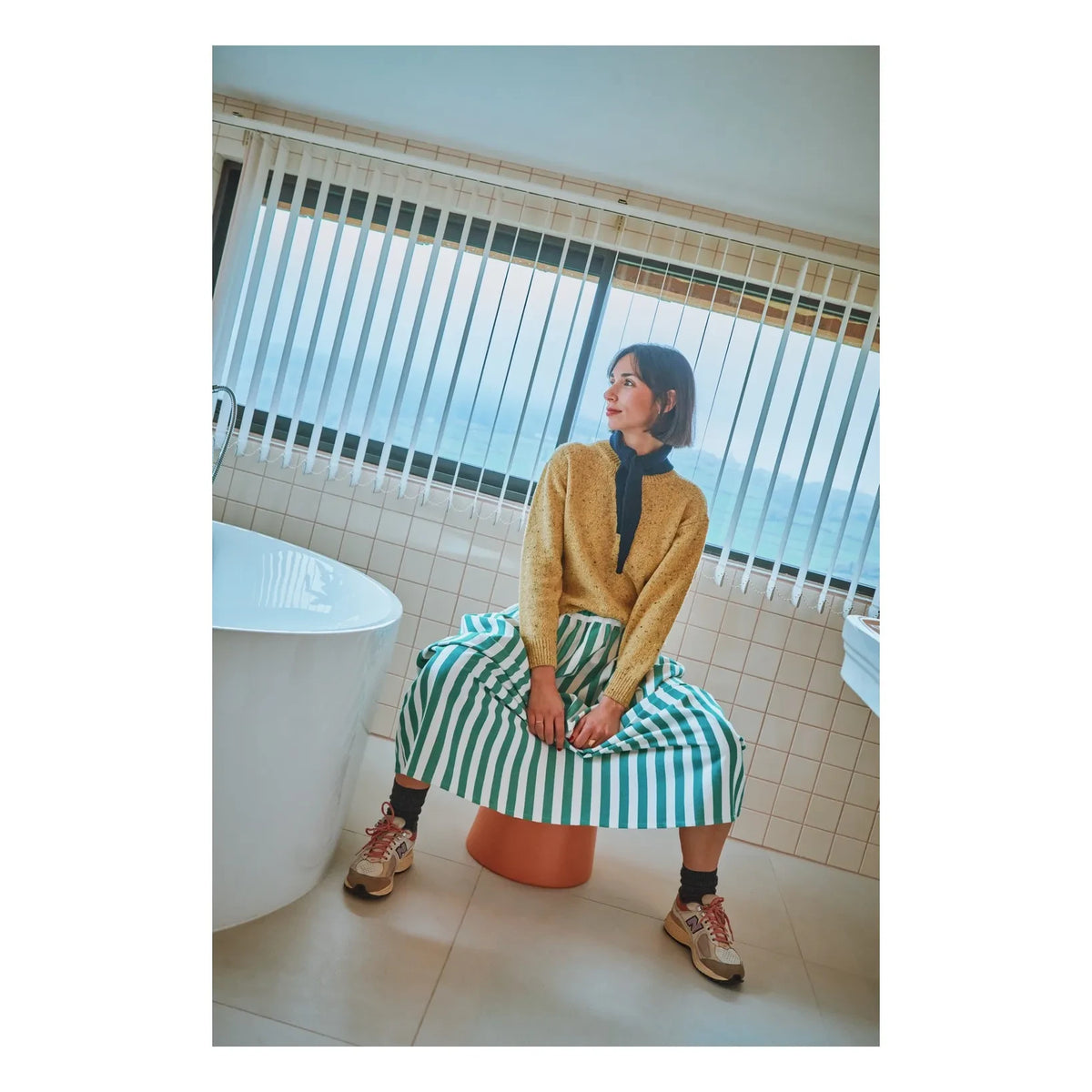 Poudre Organic - Zaatar Ribbed Cardigan | Yellow