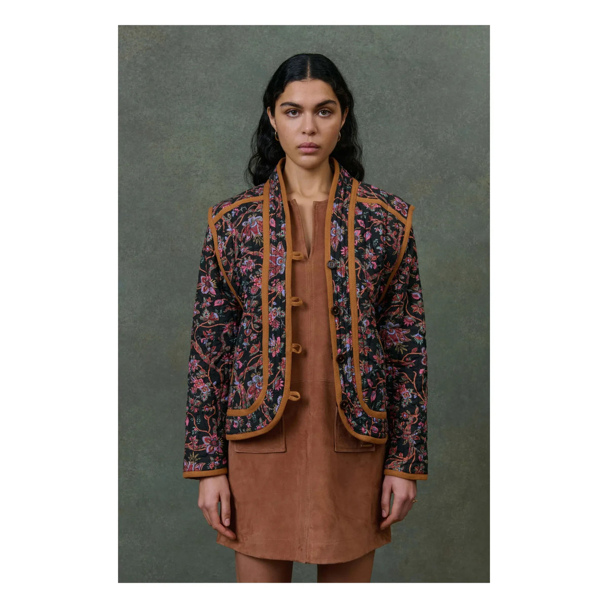 Louise Misha - Nelina Bluebell Grove Reversible Jacket - Women's Collection | Noir/Blanc