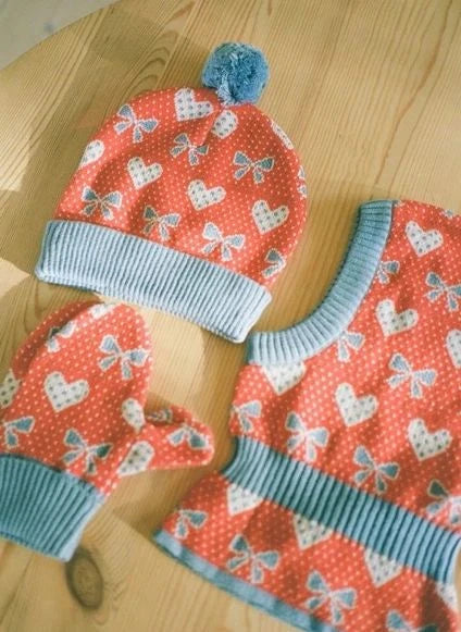 Flöss - Josie Hearts Merino Wool Gloves | Red