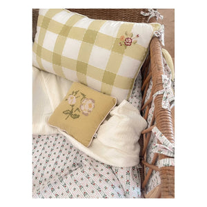 Editions Aimable - Hubert checked cushion | Green