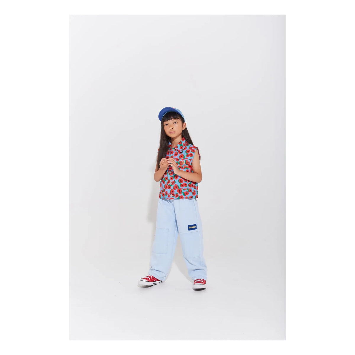 Wynken - Fleurie Denim Sleeveless Jacket | Blue