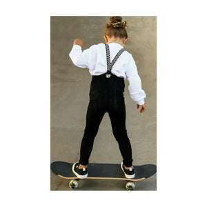 Silly Silas - Organic Cotton Patiska-Banded Knee-High Socks | Black
