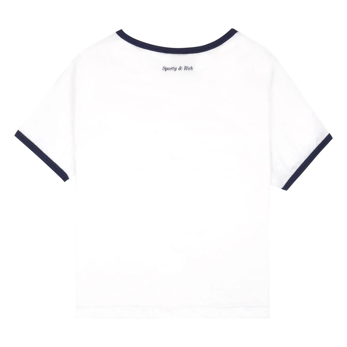 Sporty & Rich - Be Nice Recycled Cotton Contrast T-Shirt | White