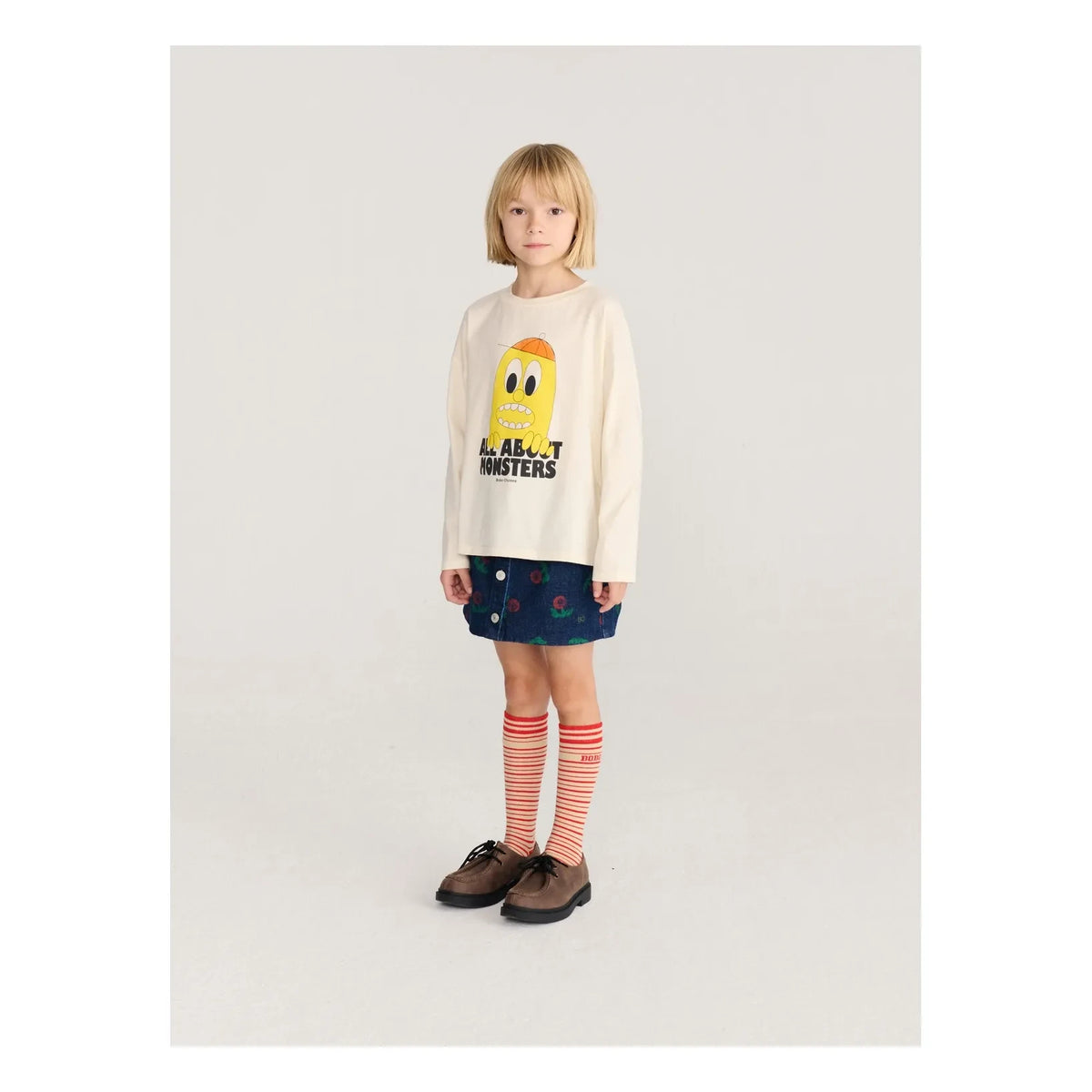Bobo Choses - Lemon T-shirt All About Monsters Organic Cotton | Ecru