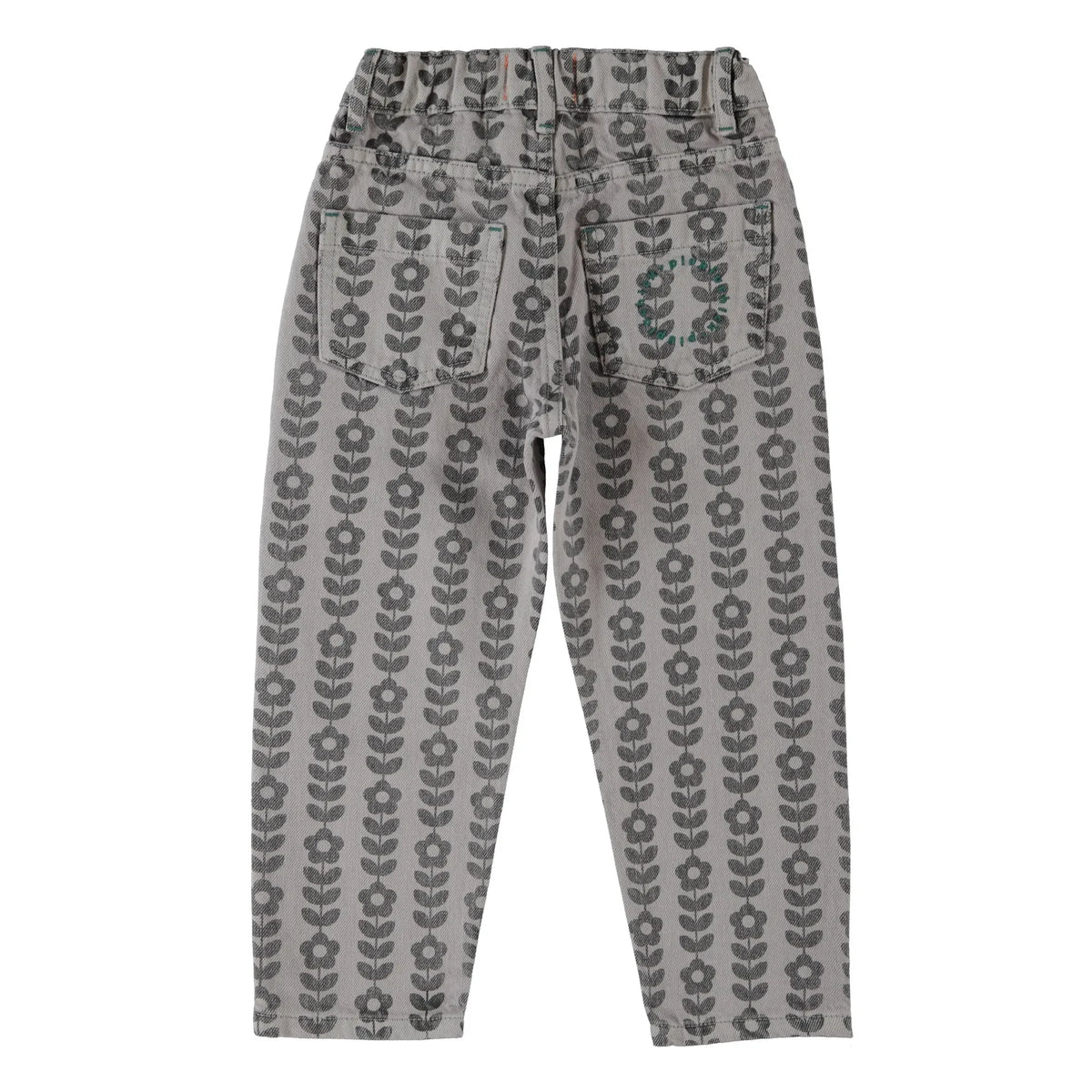 Piupiuchick - Organic Cotton Floral Print Trousers | Gray