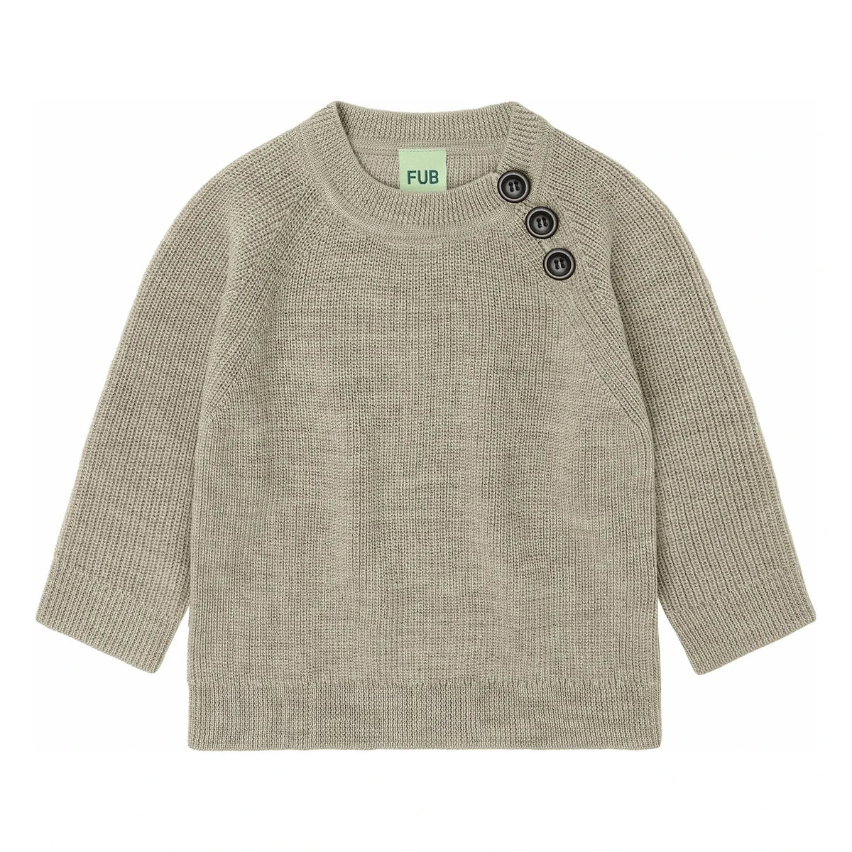 FUB - Raglan Merino Wool Sweater | Heather Beige