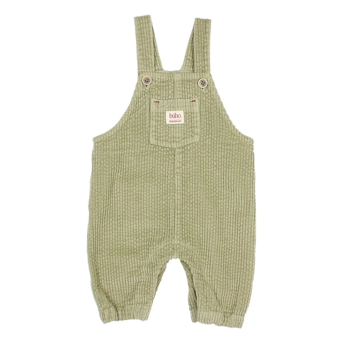 Búho - Velvet Pocket Overalls | Light Green