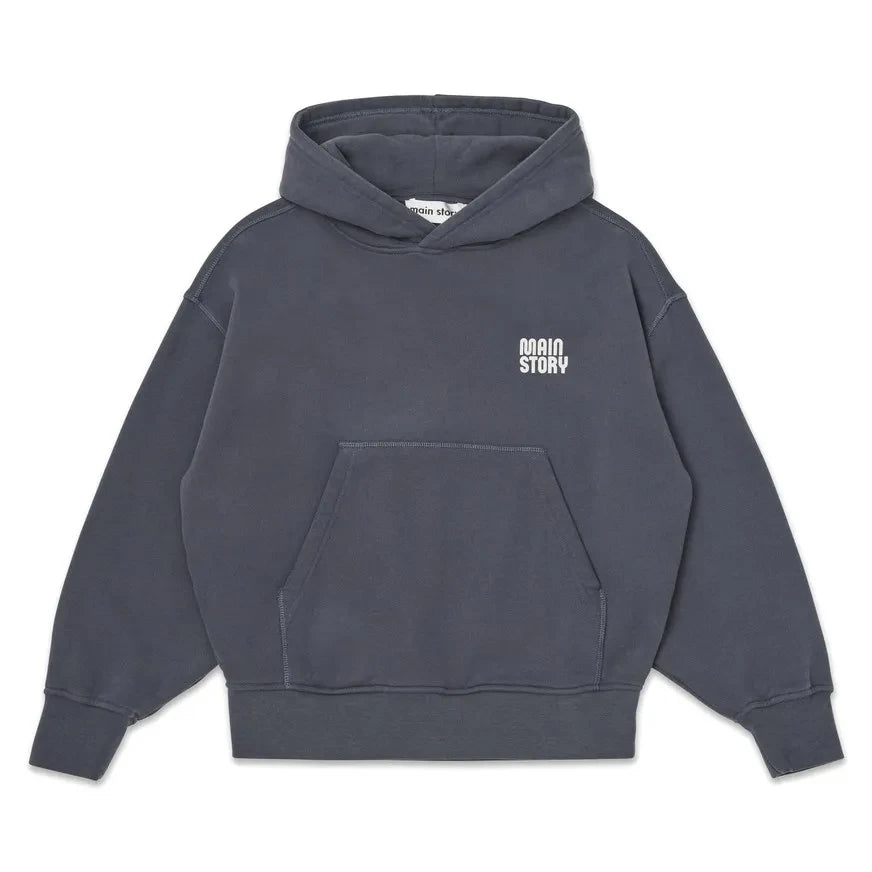 Main Story - Organic Cotton Logo Hooded Sweatshirt | Gray