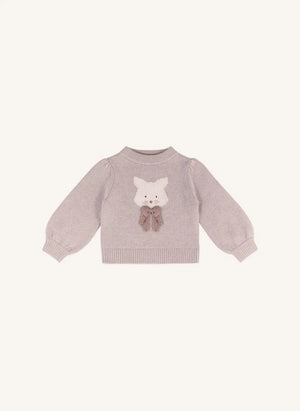 Donsje - Denna Cat Merino Wool Sweater | Light Pink