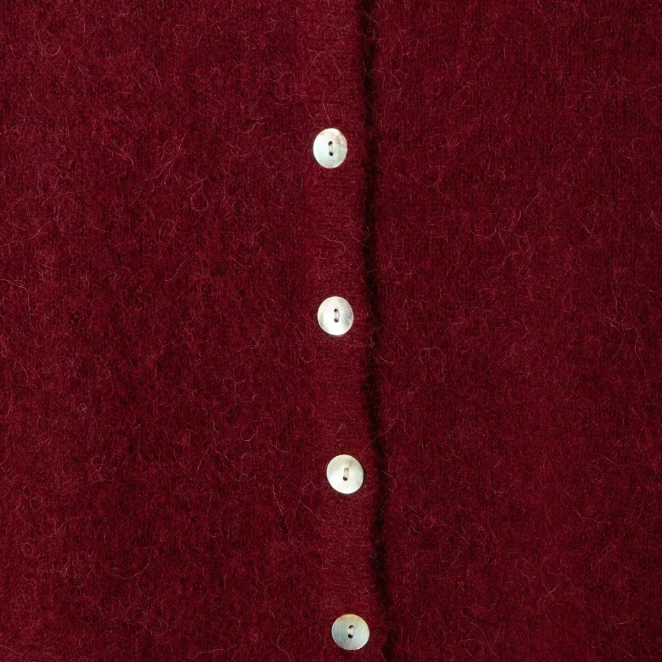 American Vintage - Vitow Alpaca Cardigan | Cherry Wood