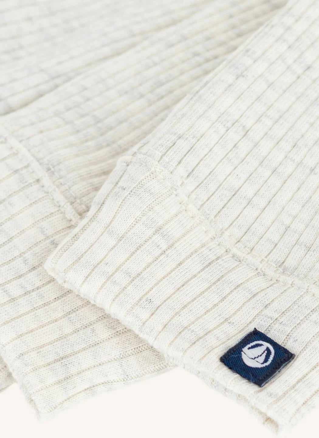 Petit Bateau - Logo Rib Tights | Heather Beige