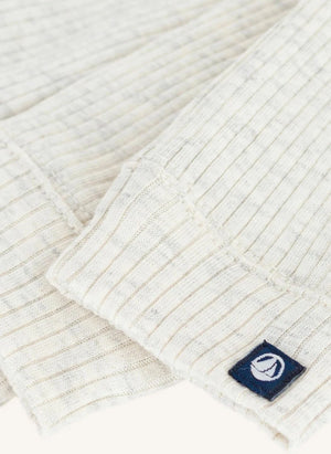 Petit Bateau - Logo Rib Tights | Heather Beige