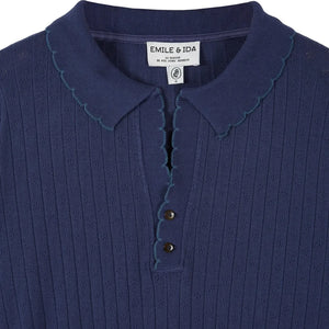 Emile et Ida - Polo Erano Pointelle | Navy