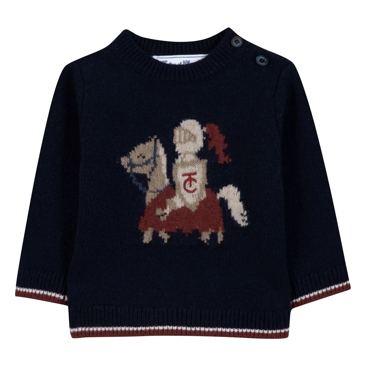 Tartine et Chocolat - Chevalier Wool Baby Sweater | Navy