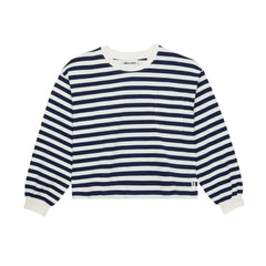 Smallable Kid - Striped Bloomy Sweat | Navy Black