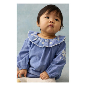 Louise Misha - Ilani Organic Cotton Romper | Blue