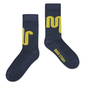 Main Story - Organic Cotton Logo Socks | Navy