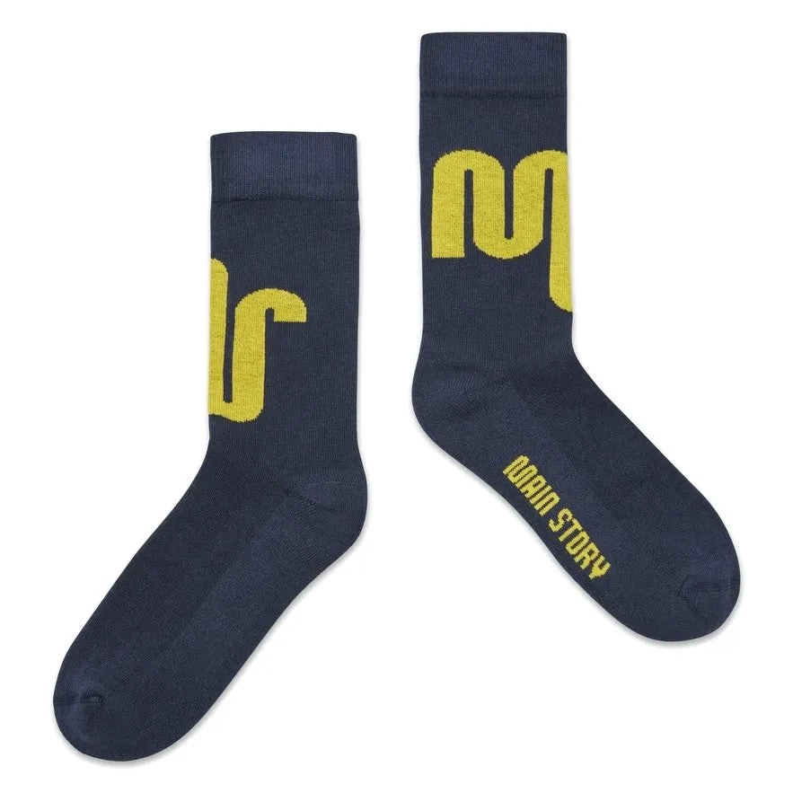 Main Story - Organic Cotton Logo Socks | Navy