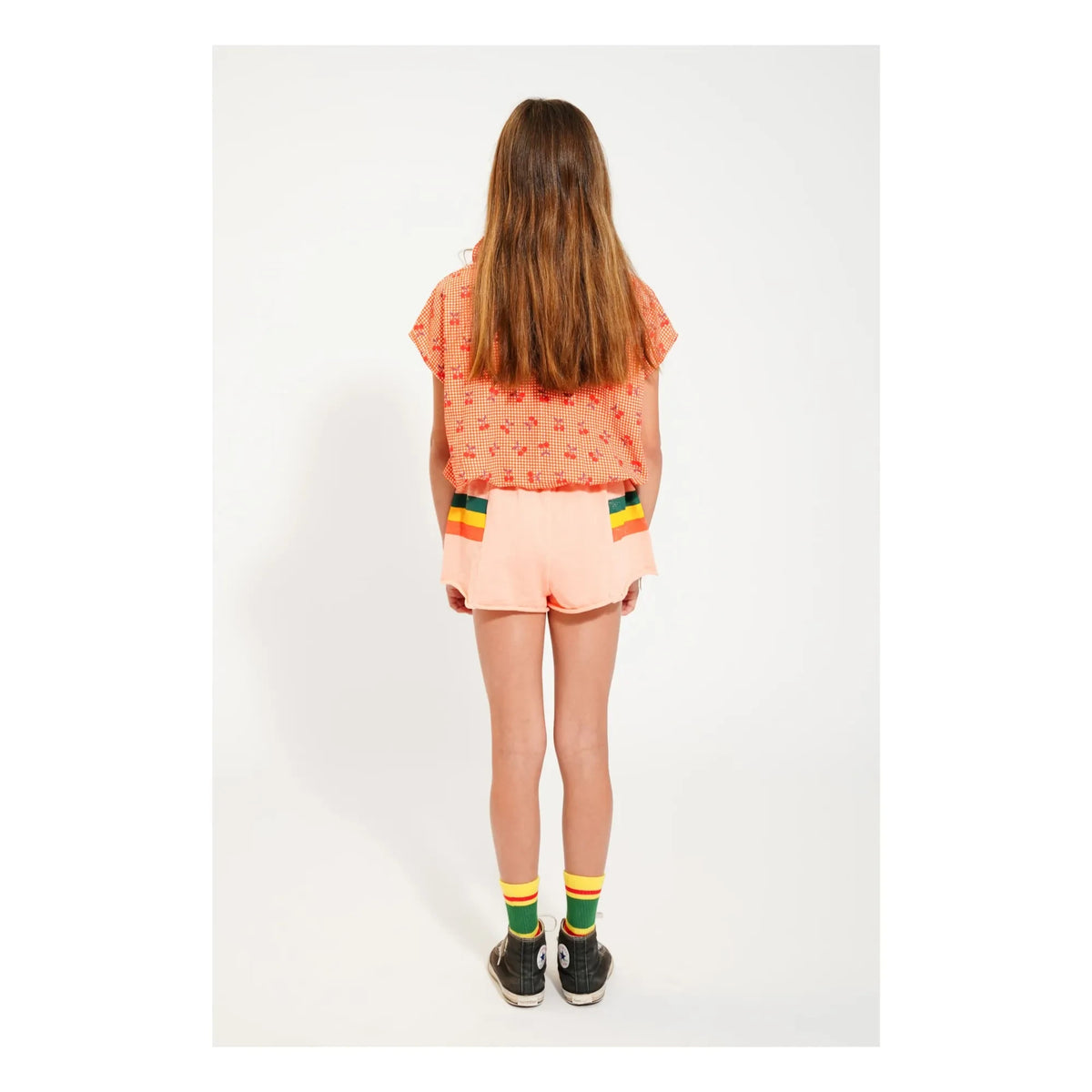 Piupiuchick - Cherry Vichy Top | Orange