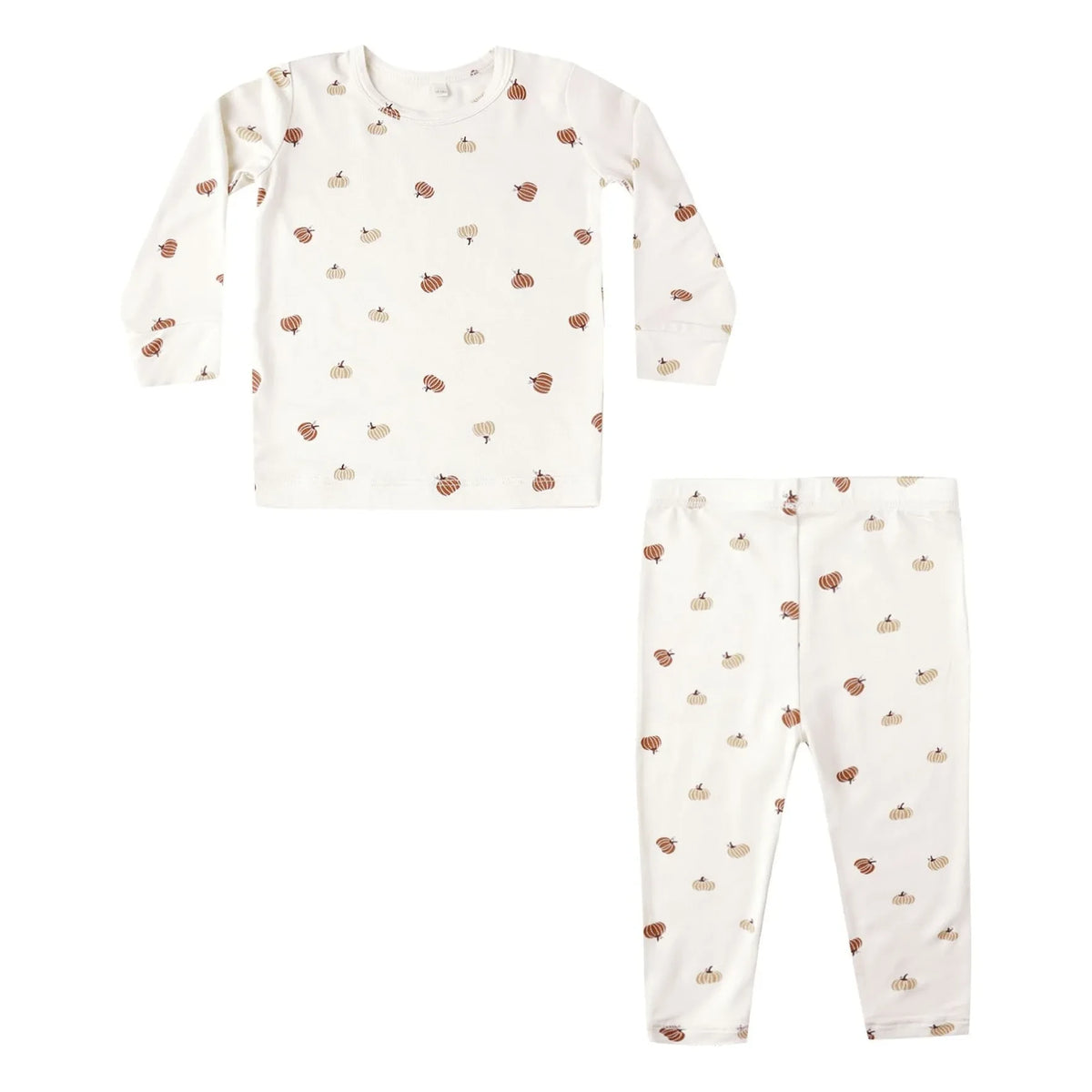 Quincy Mae - Pumpkin Pajama Set | Ecru