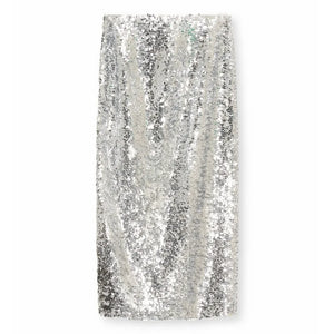 the new society - Muse Sequin Skirt | Silver