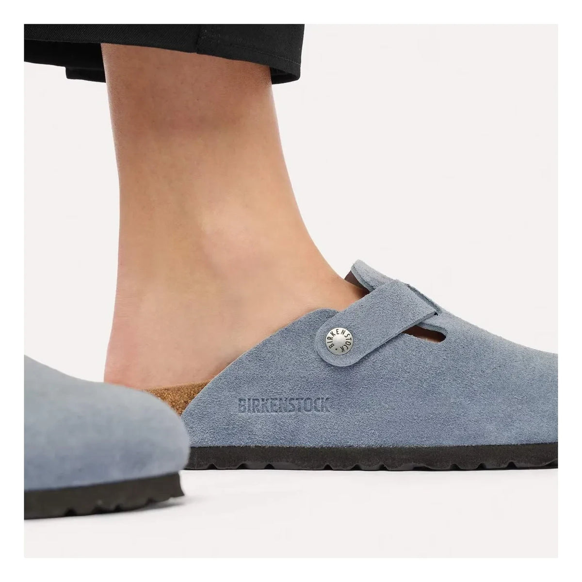 BIRKENSTOCK - Bostons Suede Clogs | Blue