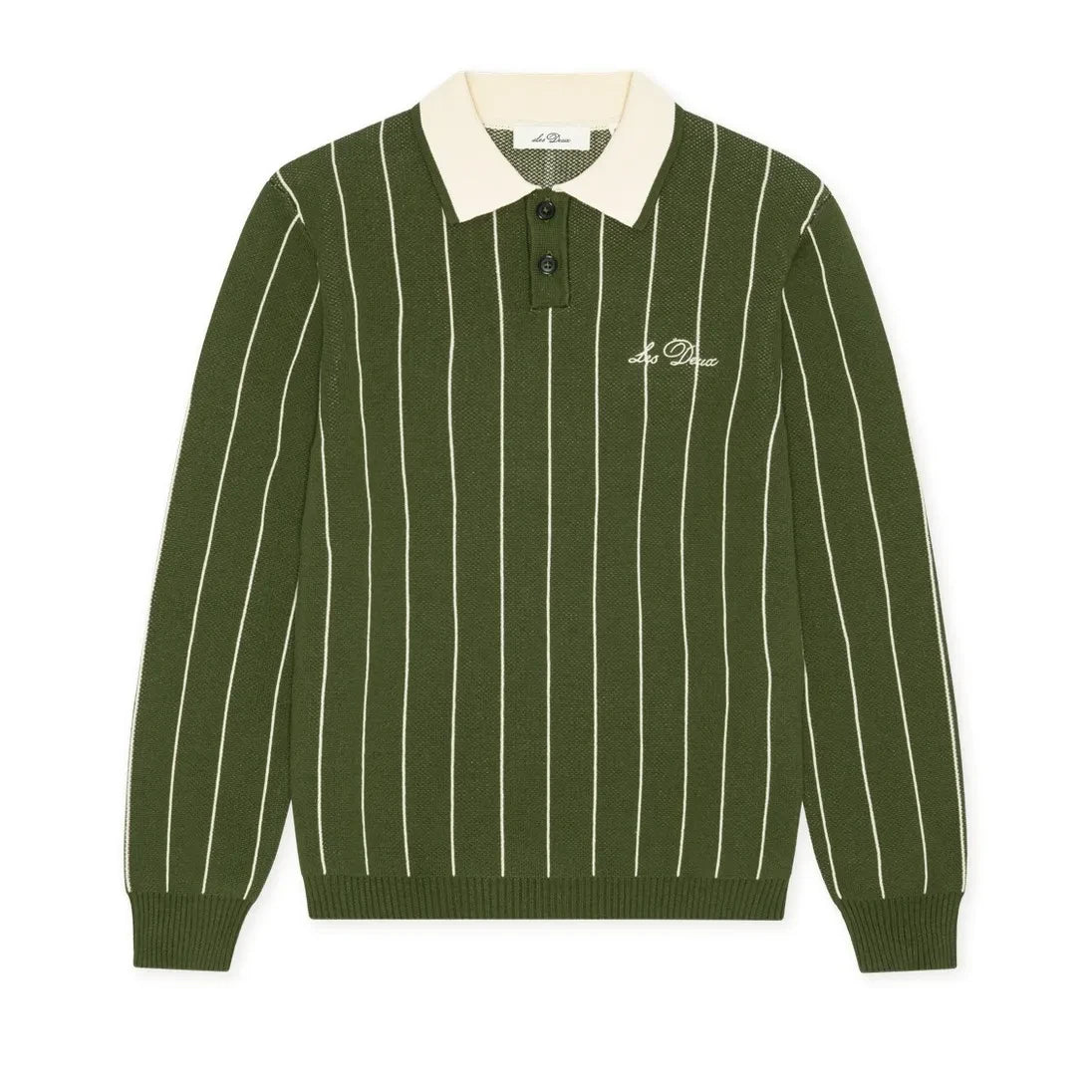 Les Deux - Les Deux Striped Signature Polo Shirt | Khaki