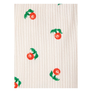 Bobo Choses - Organic Cotton Floral Rib Leggings | Ecru