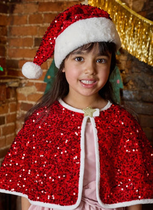 Rockahula Kids - Santa Sequin Cape | Red