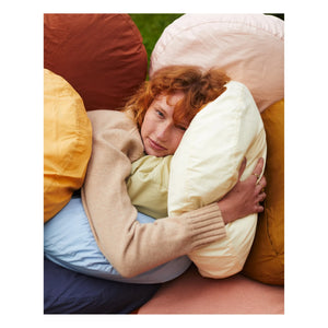 Suite 702 - Organic Cotton Percale Round Cushion | Khaki