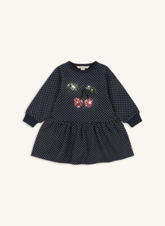 Konges Sløjd - Lou Polka-Dot Dress, Organic Cotton | Navy