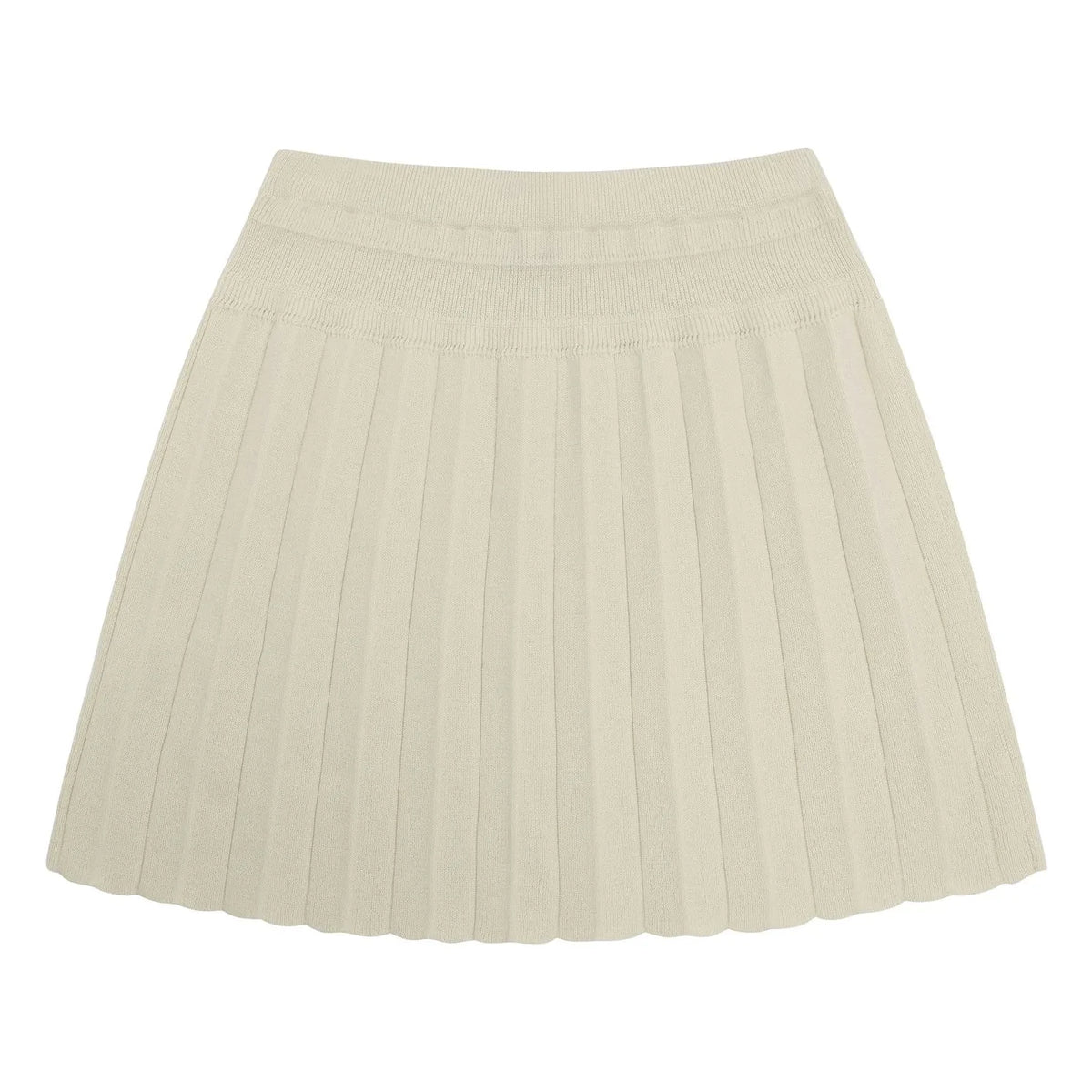 FUB - Pleated Skirt Thin Knit Organic Cotton | Ecru