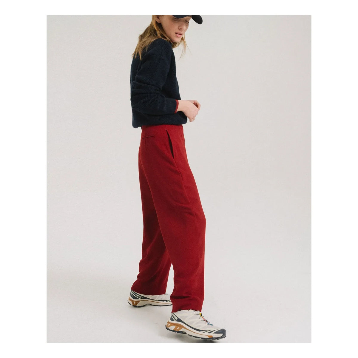 Tinsels - Brando Straight Leg Pants | Cherry Red