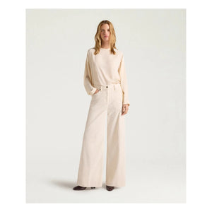 Momoni - Aoki Bis Cotton Trousers | Cream