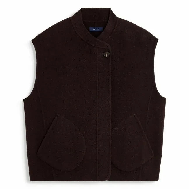 Soeur - Adeline Wool Coat | Dark Brown