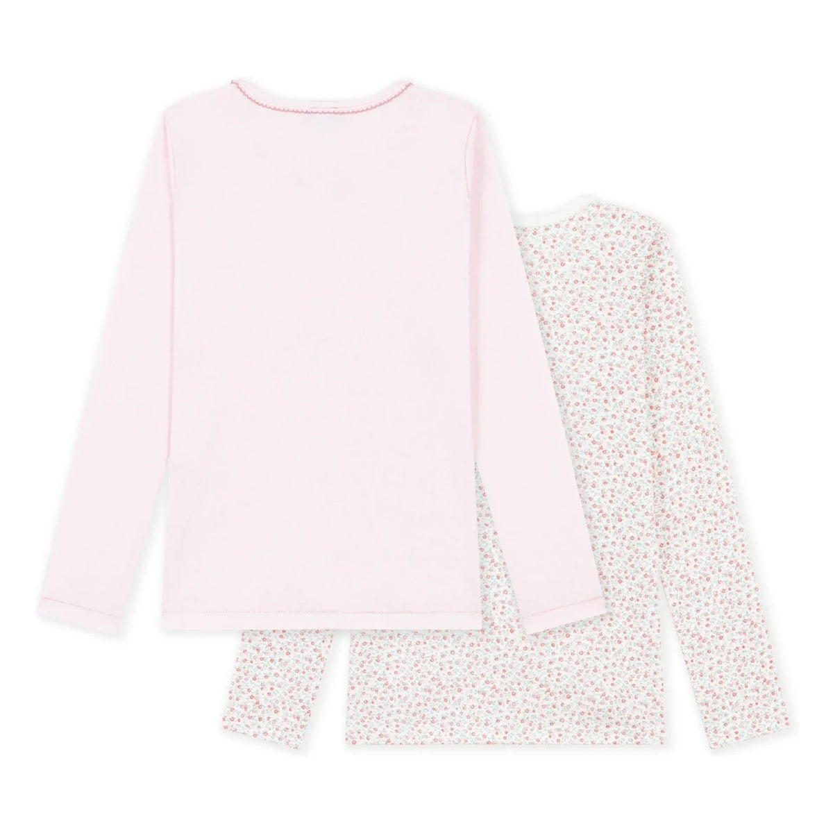 Petit Bateau - Set of 2 Floral Pattern Organic Cotton T-shirts | Pink