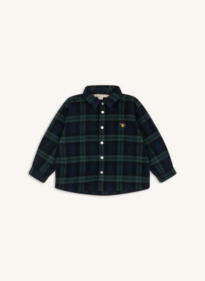 Konges Sløjd - Organic Cotton Flannel Checked Shirt | Green