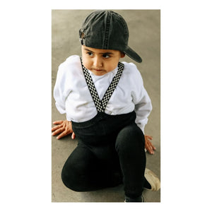 Silly Silas - Organic Cotton Patiska-Banded Knee-High Socks | Black